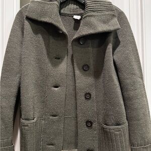 J.Crew 100% Merino Wool Shawl Collar Sweater Jacket – XS